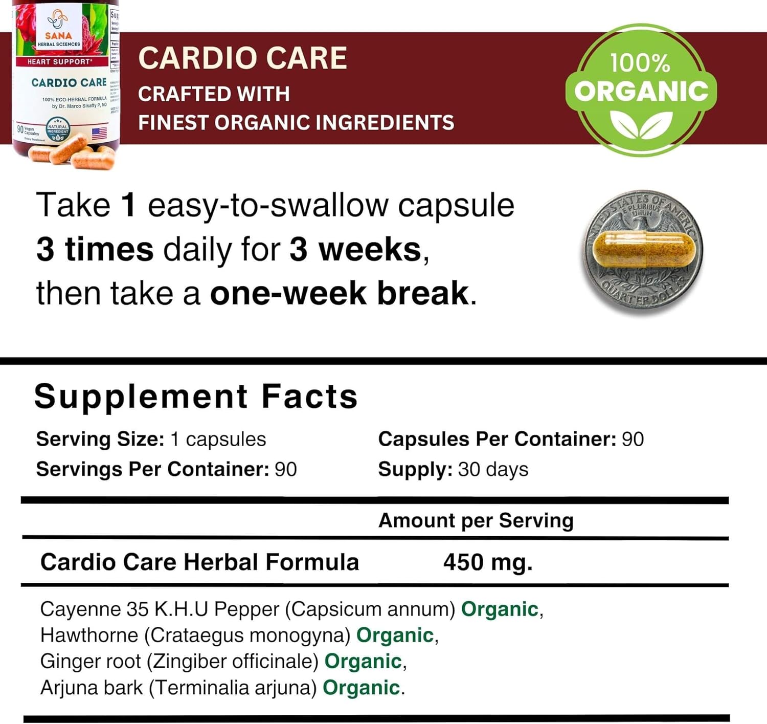 Organic 15-Day Full Body Detox Supplement with Herbs | Colon Cleanse, Artery Plaque Removal, Liver Cleanse | Natural Wellness | Easy-to-Swallow Capsules by Dr. Marco Sikaffy