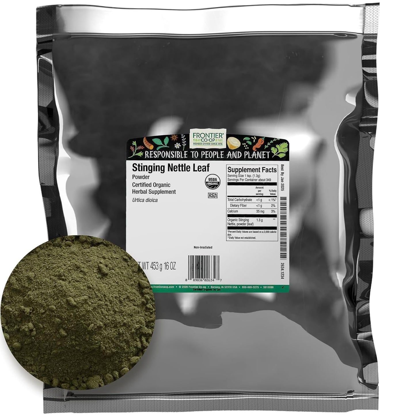 Organic 1lb Ground Stinging Nettle Leaf by Frontier Co-op