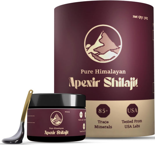 Organic 30g Himalayan Shilajit Resin - 120 Servings, 75%+ Fulvic Acid & 85+ Trace Minerals for Energy & Immune Support - Men and Women