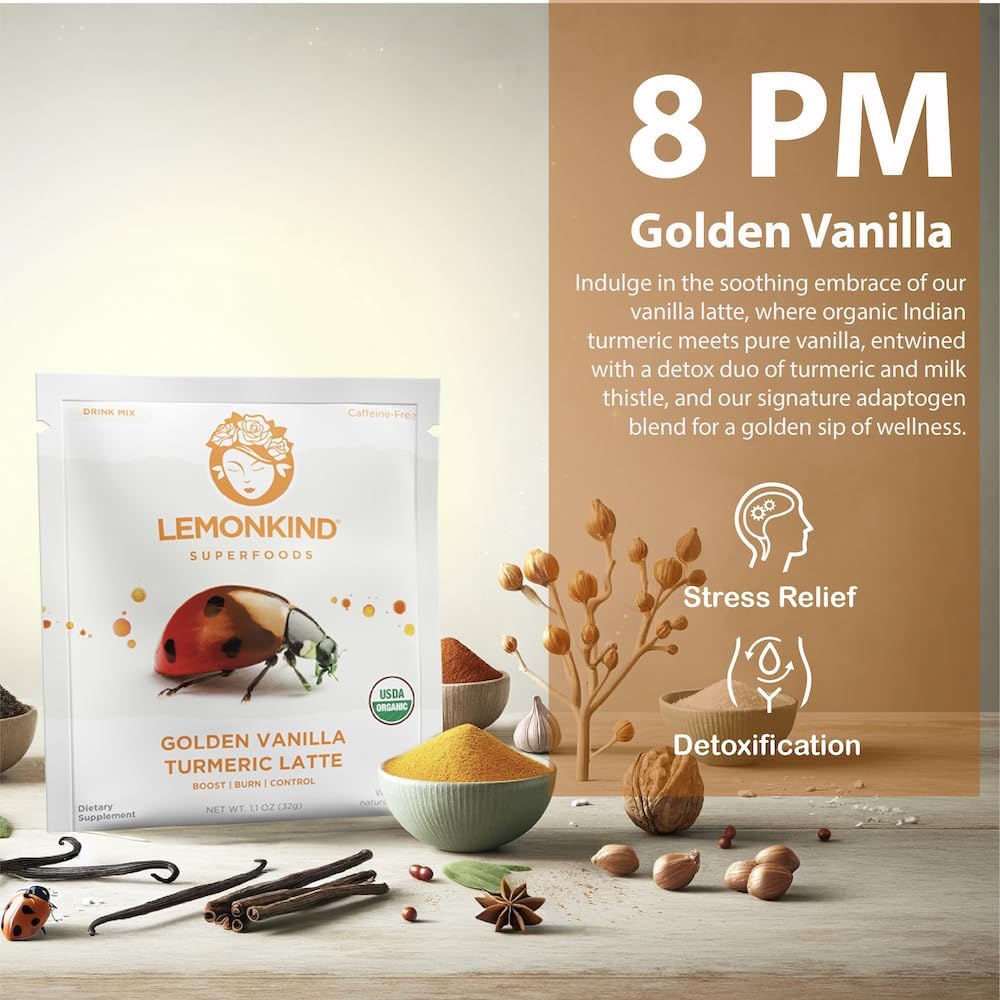 Organic 5 Day Fat-Burn Cleanse: Vegan Latte Variety Pack for Weight Loss & Detox - Plant-Based, Gluten-Free & Energizing