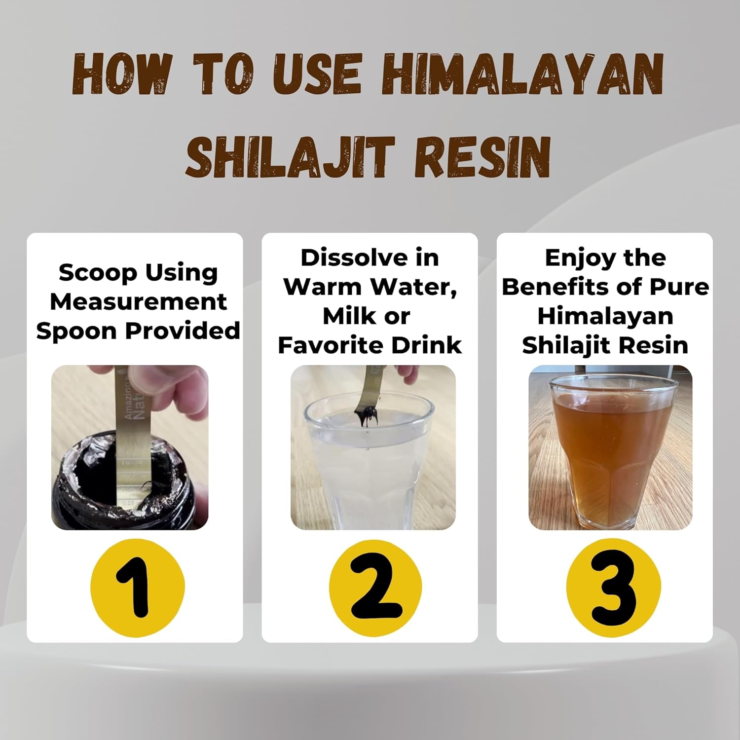 Organic 500mg Himalayan Shilajit Resin Supplement for Energy & Immune Support - High Potency with 85+ Trace Minerals & Fulvic Acid - 30g Purity Tested by Amazing Natures