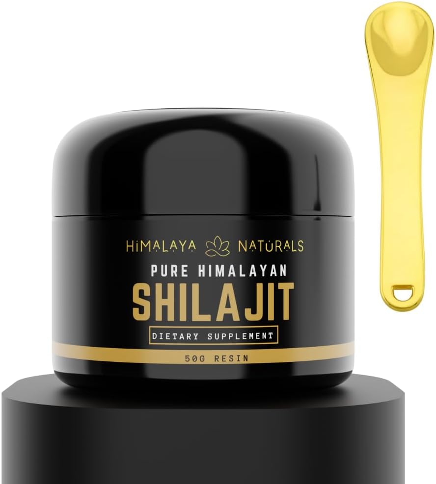 Organic 50g Himalayan Shilajit Resin with Potent Fulvic & Humic Acid - Natural Mineral Supplement for Oral Use & Detox Bath
