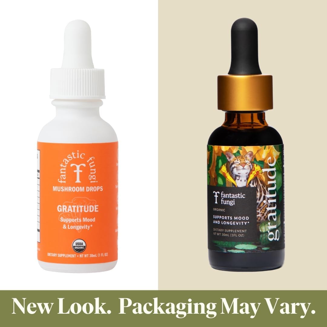 Organic 8 Mushroom Complex Liquid Drops - Mood, Immunity & Longevity Support - Lions Mane, Shiitake, Cordyceps & More - 30 Servings, 1 fl oz