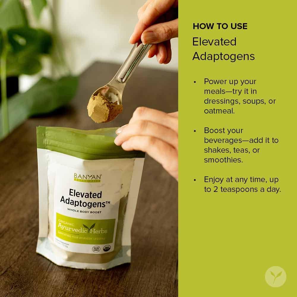 Organic Adaptogen Superfood Powder with Moringa, Ashwagandha, and Tulsi - Herbal Stress Relief Blend - Caffeine-Free - 2.5oz