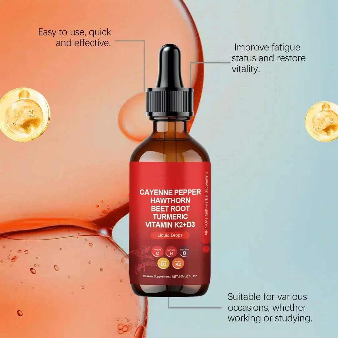 Organic Aeluro Cayenne Pepper Extract Drops - Guliqi Cayenne Pepper Supplement Drops