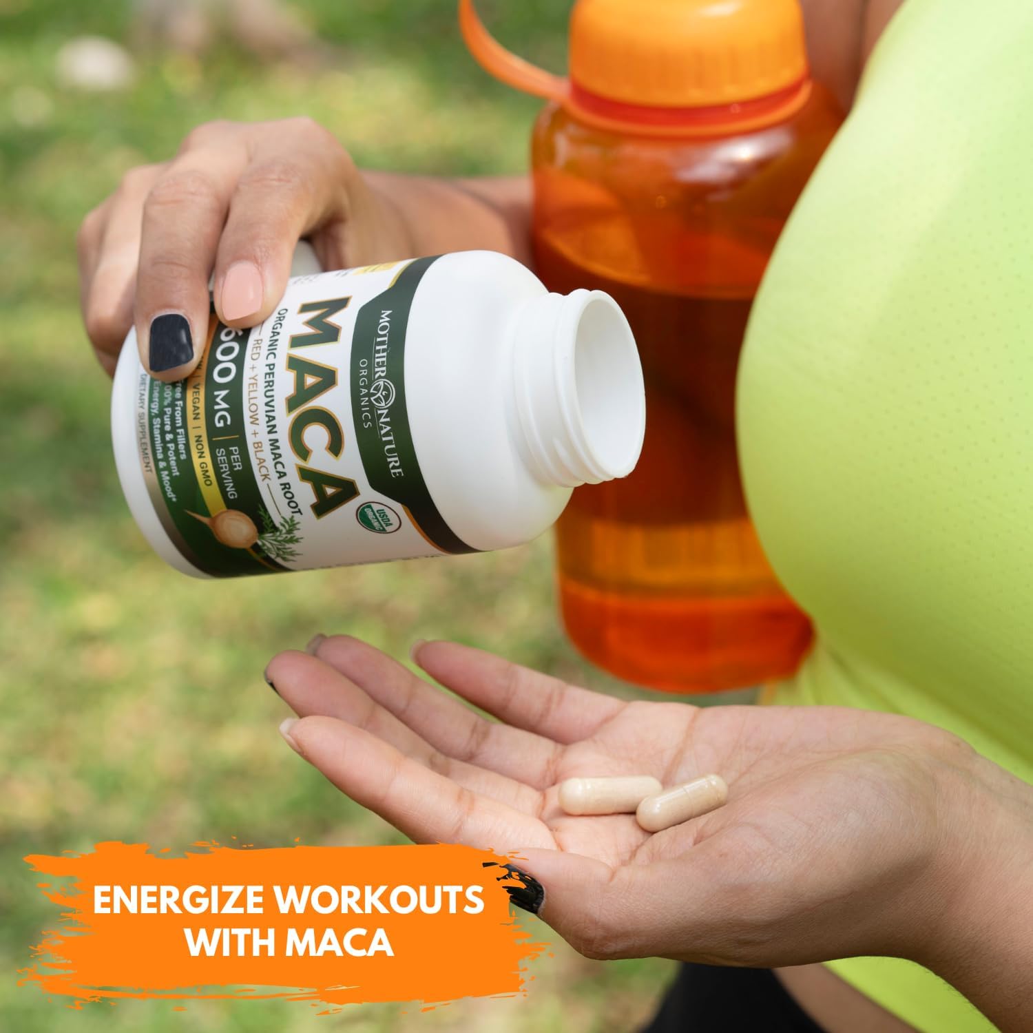 Organic Aguaje and Maca Capsules for Feminine Vitality - Boost Energy and Nourish Curves with Mother Nature Organics Superfoods