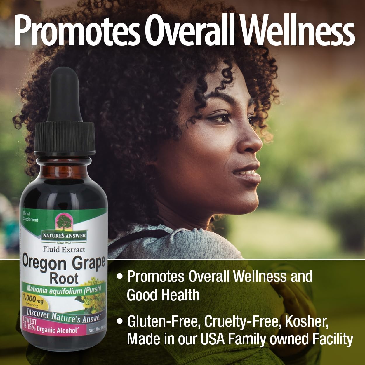 Organic Alcohol-Free Oregon Grape Root Extract 1oz | Promotes Wellness | Vegan, Non-GMO, Gluten-Free, Kosher | Single Bottle