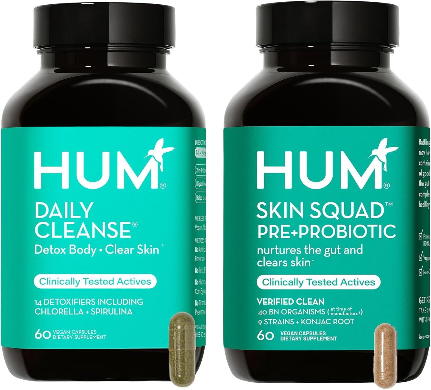 Organic Algae Skin Detox & Cleanse with Probiotics for Acne Breakouts - Daily Skin Squad Cleanse