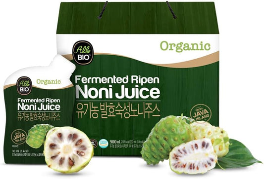Organic ALL BIO Java Noni Juice Extract Daily Pack - 1 fl oz x 30 - 100% Fermented by ALLBIO