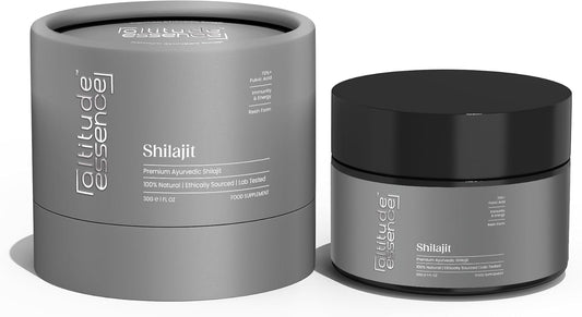 Organic Altitude Essence Shilajit Resin 30g - High Potency Gold Grade 85+ Trace Minerals & Fulvic Acid Energy Metabolism Immune Support for Men & Women