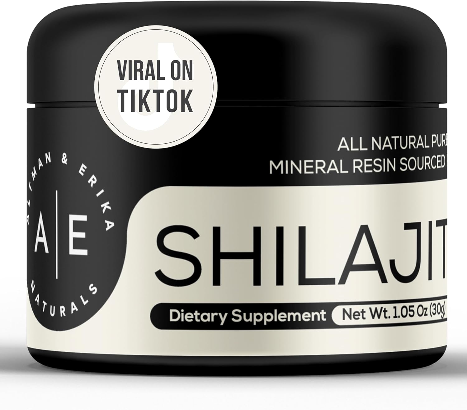 Organic Altman & Erika A&E Naturals Shilajit Resin - Himalayan Premium Grade A Supplement with 85+ Trace Minerals and Fulvic Acid - 83 Servings with Stainless Steel Spoon - for Men and Women