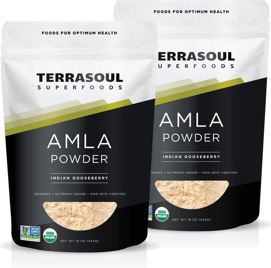 Organic Amla Berry Powder (Amalaki) - 2 Lbs | High Vitamin C Antioxidant | Immunity Support | Terrasoul Superfoods