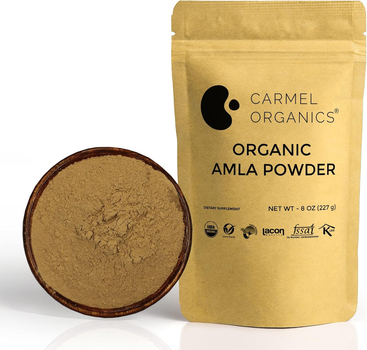 Organic Amla Fruit Powder & Hibiscus Petals Combo - 8 Ounce Each | Certified Non-GMO, Preservative-Free