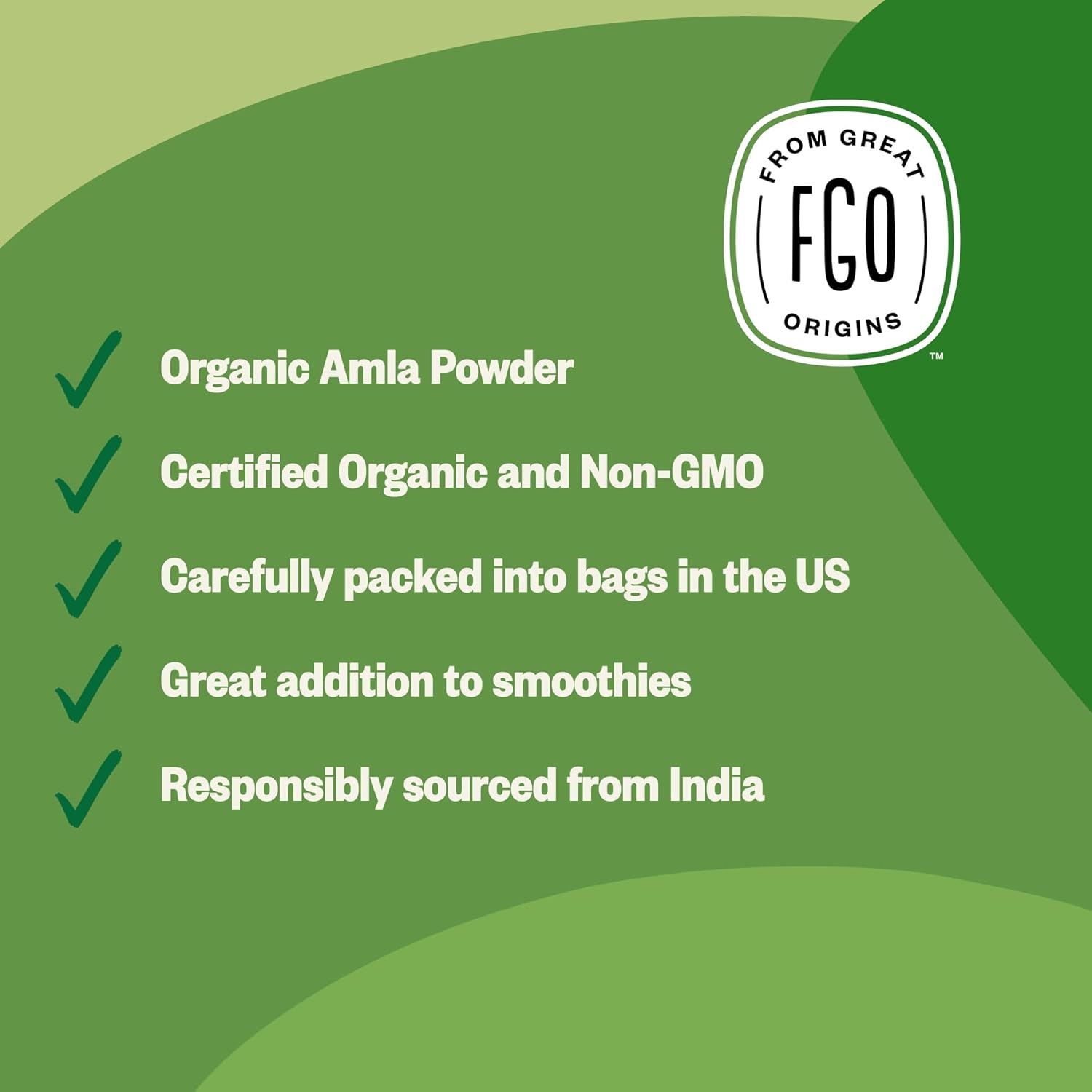 Organic Amla Powder - 32oz, USDA Certified Indian Gooseberry (Amalaki) - Non-GMO Vitamin C Supplement - Raw & Natural - 2lb Pack