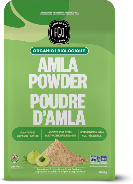 Organic Amla Powder 1lb - USDA Certified Indian Gooseberry (Amalaki) - Non-GMO Vitamin C - 100% Raw & Natural - Pack of 1
