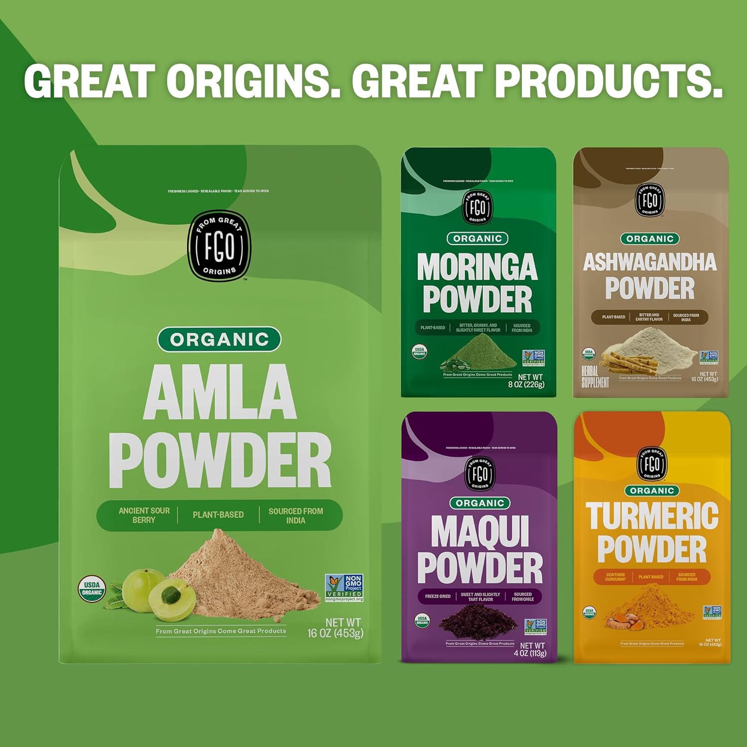 Organic Amla Powder 1lb - USDA Certified Indian Gooseberry (Amalaki) - Non-GMO Vitamin C - 100% Raw & Natural - Pack of 1