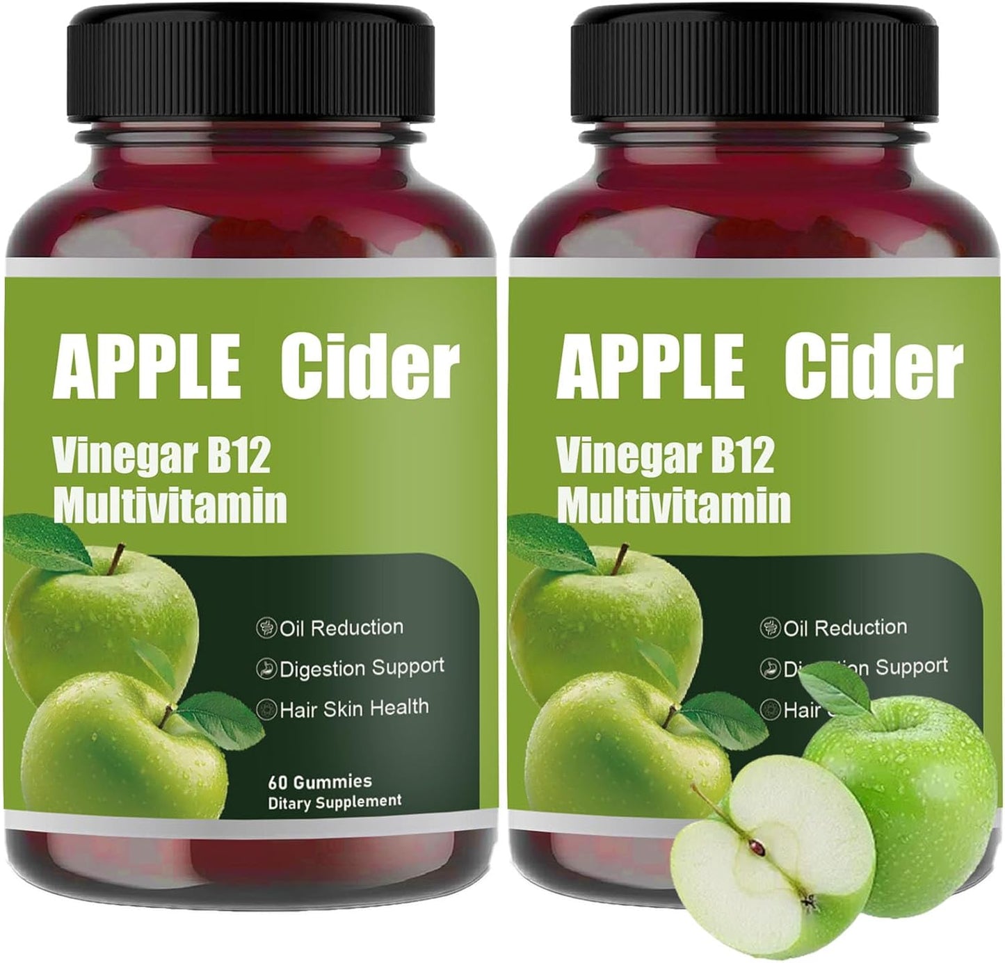Organic Apple Cider Vinegar B12 Multivitamin Gummies for Energy & Gut Health, 60 Count