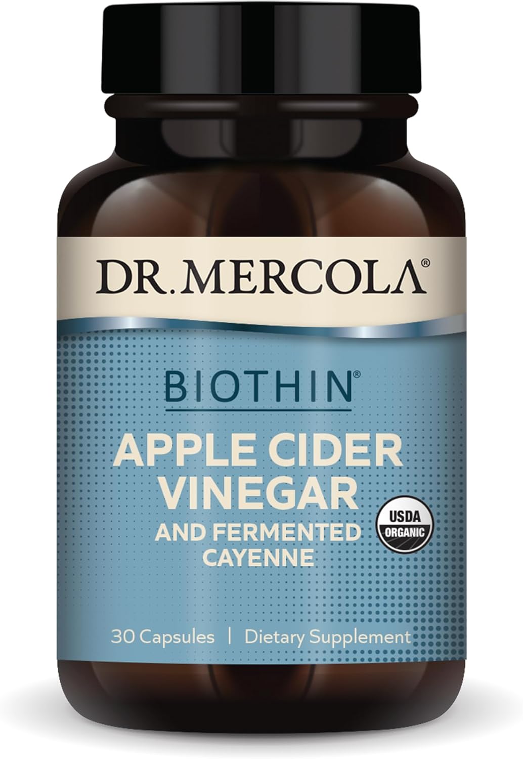 Organic Apple Cider Vinegar & Fermented Cayenne Digestive Support Supplement - 30 Capsules