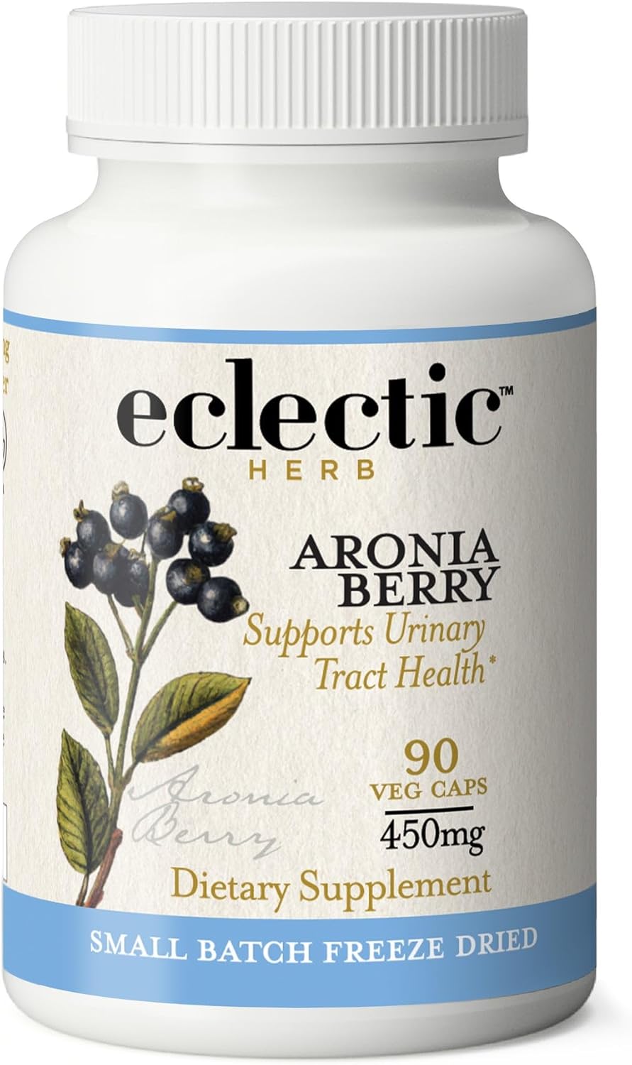 Organic Aronia Berry Capsules - Supports Heart, Immune System, Digestive & Urinary Tract - 90 CT (450 mg)