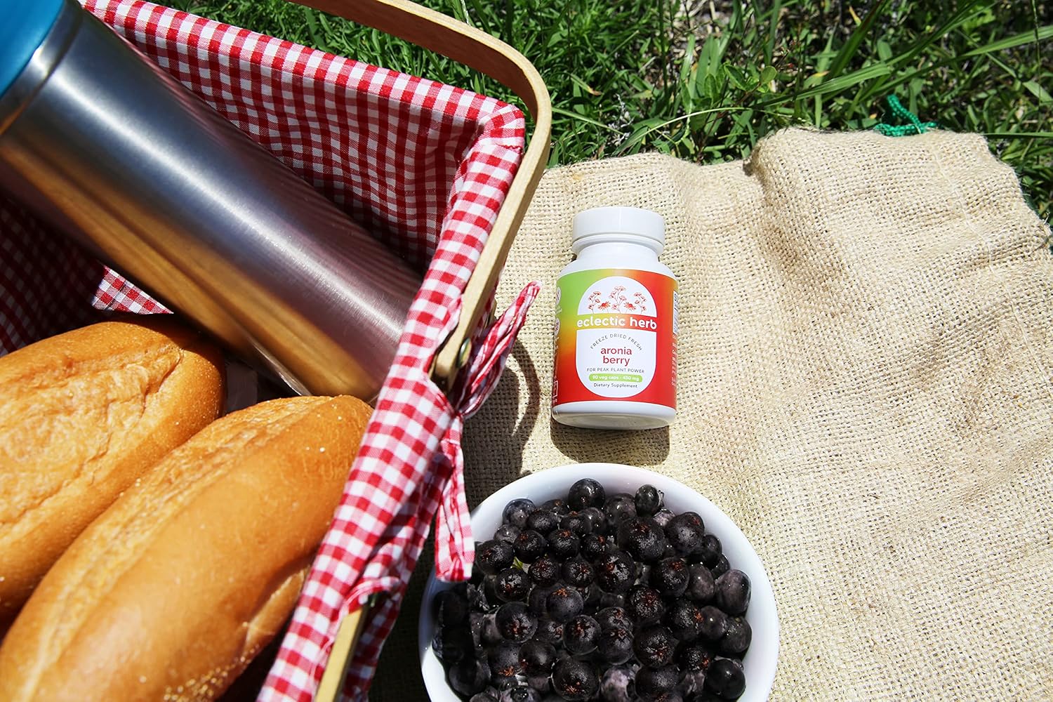 Organic Aronia Berry Capsules - Supports Heart, Immune System, Digestive & Urinary Tract - 90 CT (450 mg)