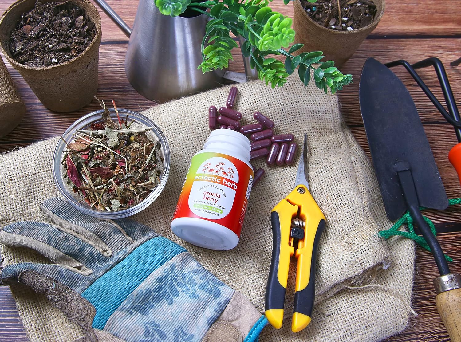 Organic Aronia Berry Capsules - Supports Heart, Immune System, Digestive & Urinary Tract - 90 CT (450 mg)