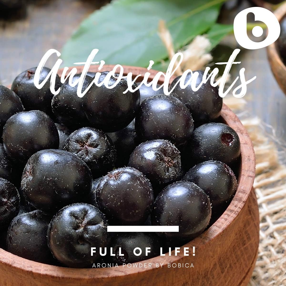 Organic Aronia Berry Powder: Immune-Boosting Black Chokeberry Supplement - High Anthocyanin & Polyphenols - Superfood - Vegan, Gluten-Free - 1lb