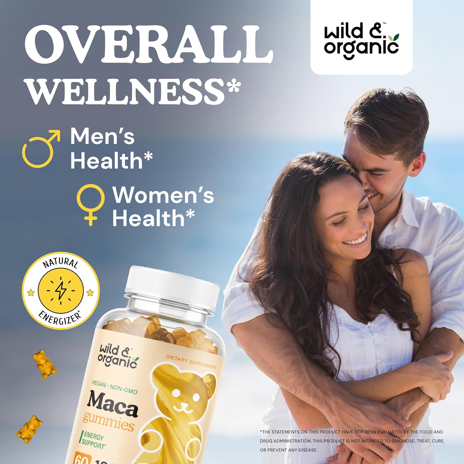 Organic Ashwagandha and Maca Root Gummies - 60 Count