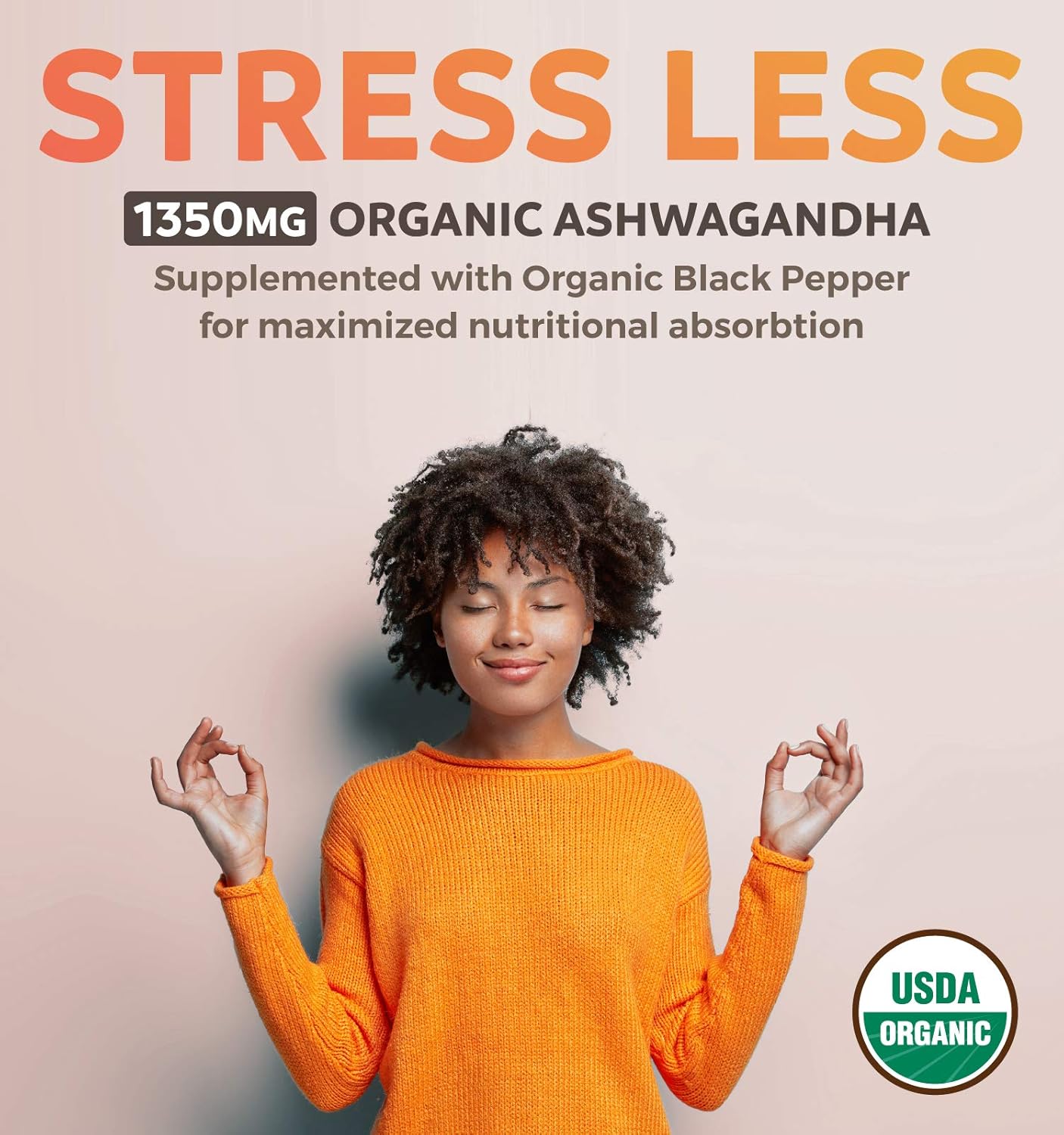 Organic Ashwagandha & Berberine HCL+ Bundle - Save $4 (11% Off) - Nature's Synergy Duo - Berberine 60 Capsules + Ashwagandha 1350mg Tablets for Natural Adrenal Support