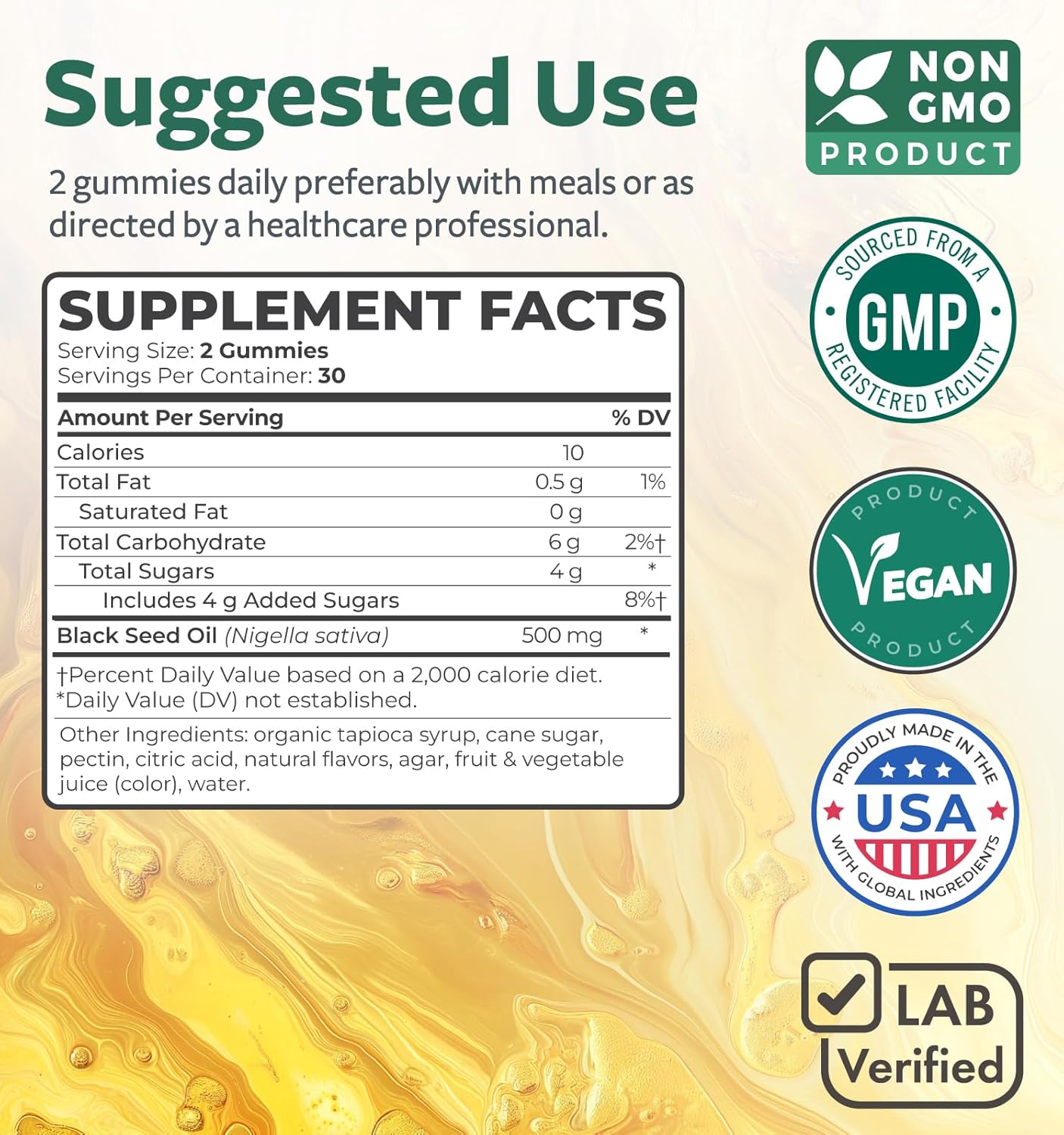 Organic Ashwagandha & Black Seed Oil Gummies Bundle - Vital Calm Fusion - 1-Month Supply - Natural Adrenal Support - Cold-Pressed Nigella Sativa - Ginger Ale Flavor