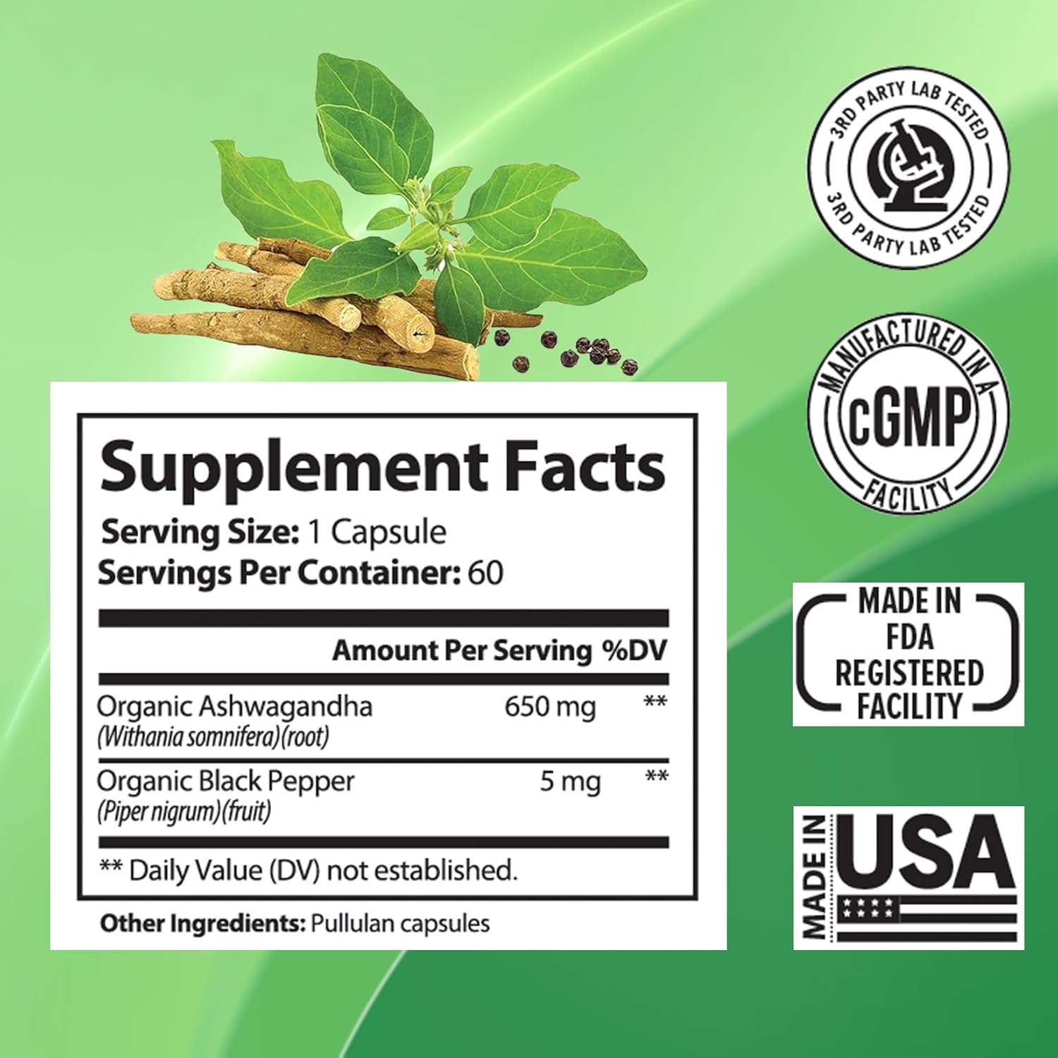 Organic Ashwagandha Capsules for Women - Vegan Stress Relief & Immune Support Supplement with Balanced Energy & Mood Boost