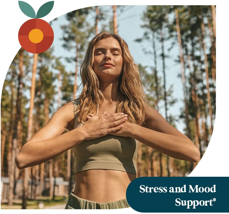 Organic Ashwagandha Complex with KSM-66 & Black Pepper Extract for Whole Body & Heart Health - Stress & Mood Support - Non-GMO - 60 Vegan Capsules