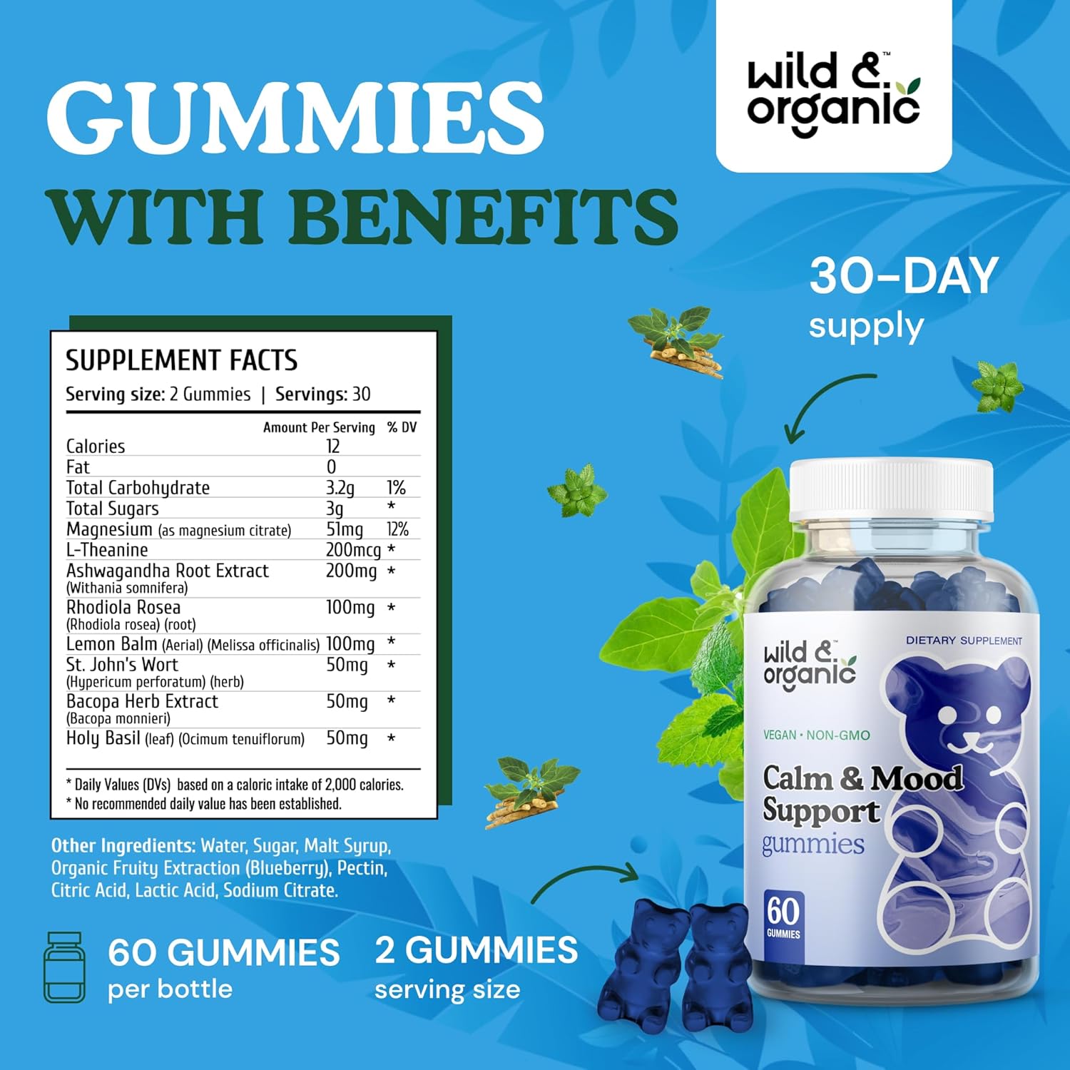Organic Ashwagandha Gummies for Mood Enhancement and Relaxation