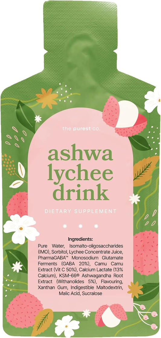 Organic Ashwagandha KSM-66® Drink Supplement - 30 Sachets, 1 Month Supply