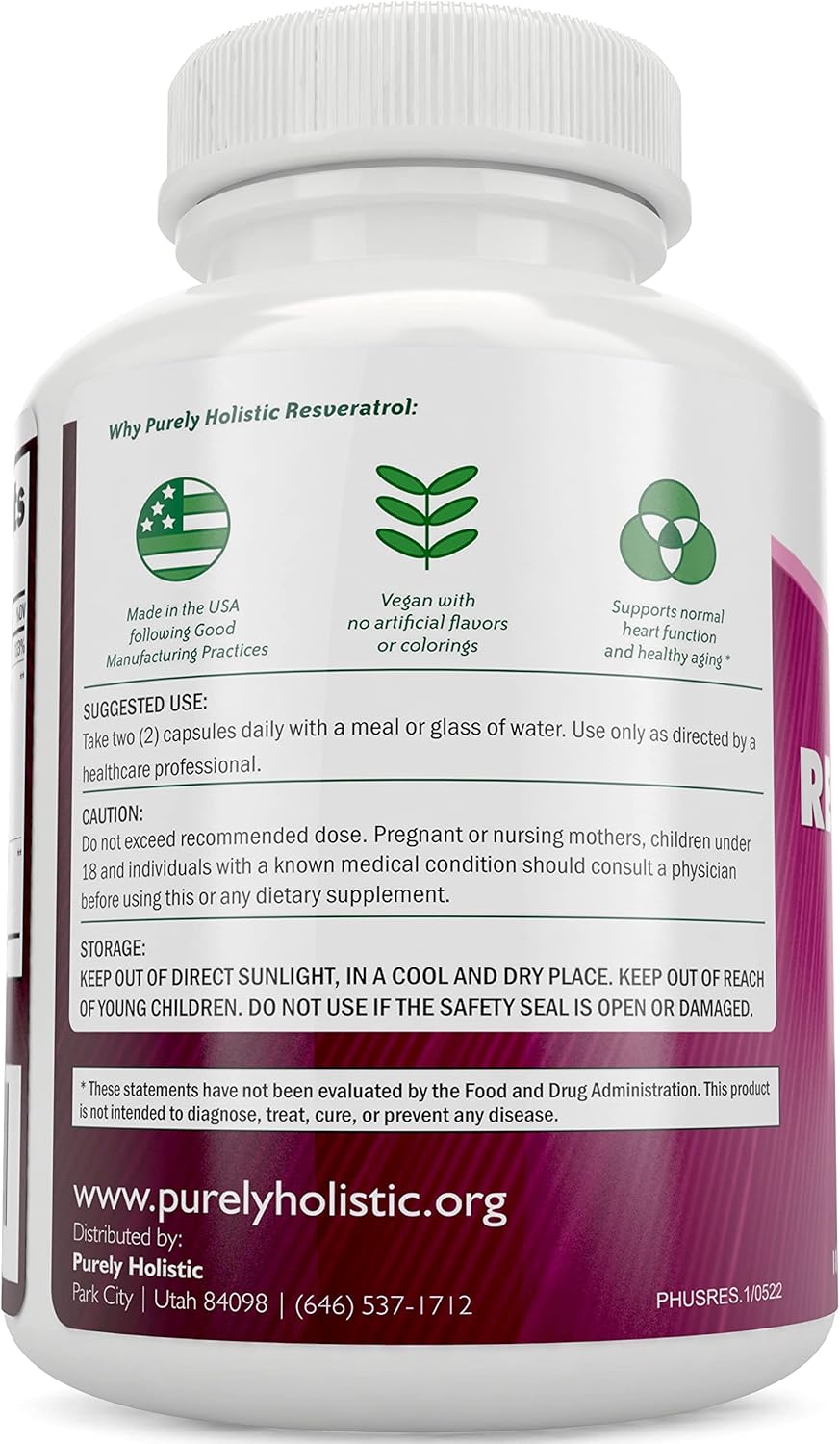 Organic Ashwagandha & Resveratrol Bundle - Vegan Capsules with Black Pepper - USA Made - High Antioxidant Content