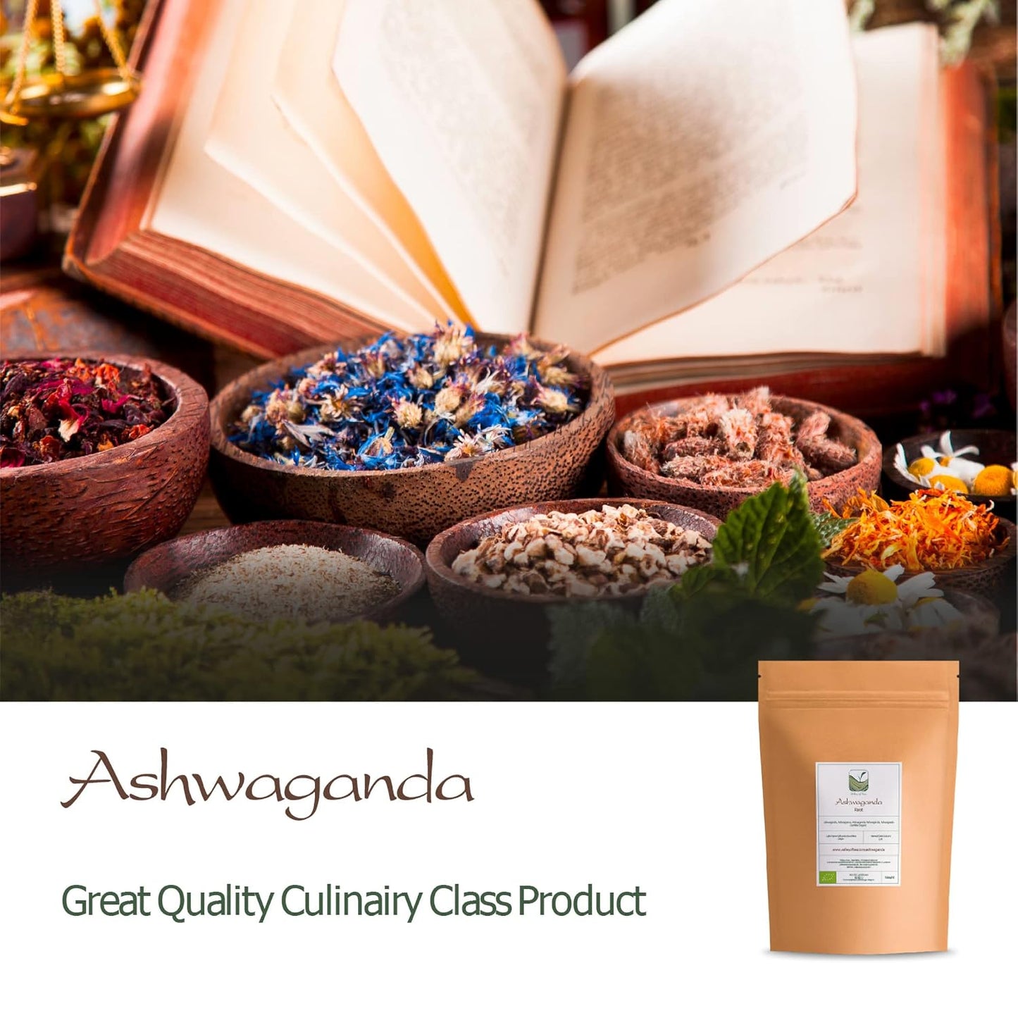Organic Ashwagandha Root from India for Relaxation - Withania Root - Indian Ginseng - Winter Cherry - Poison Gooseberry