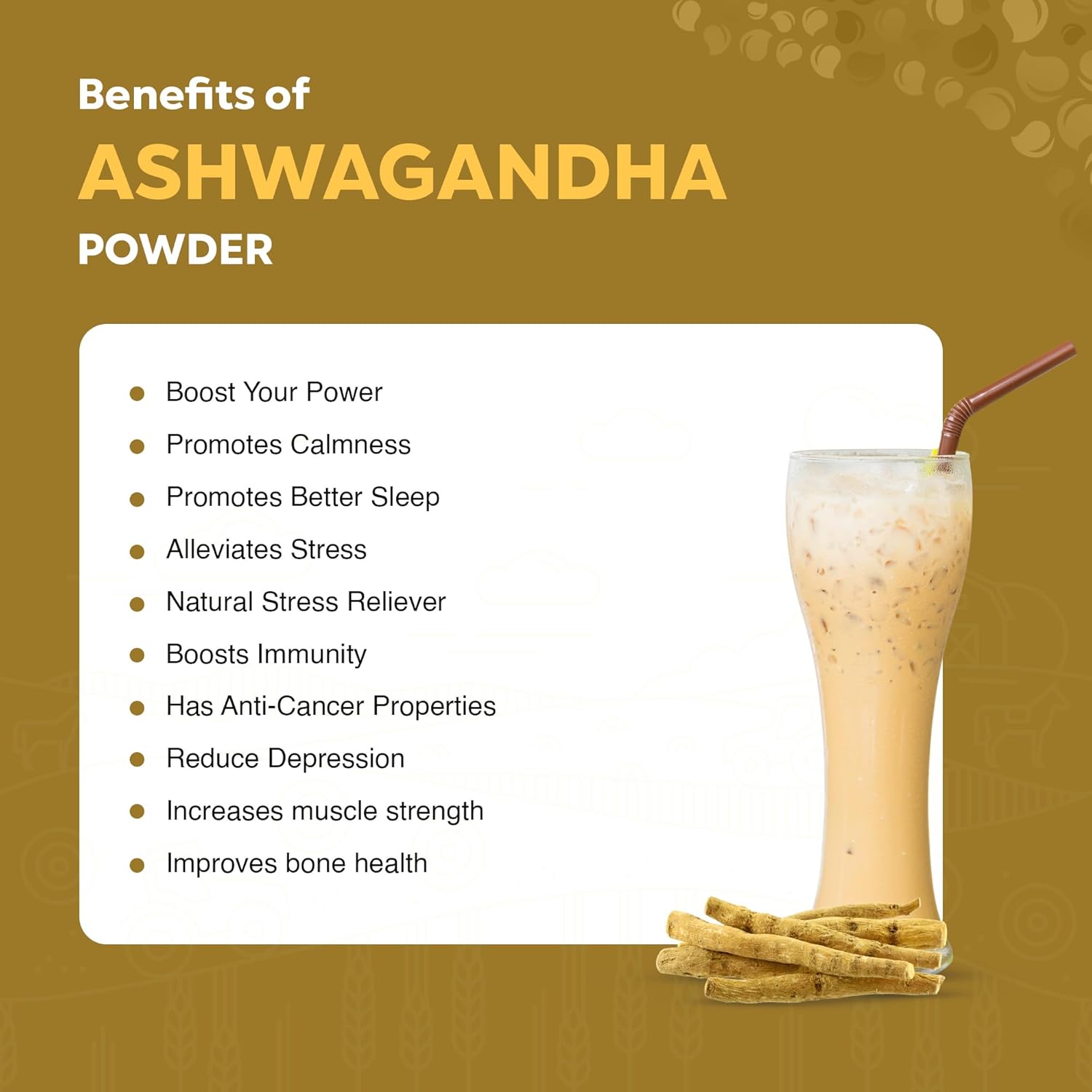 Organic Ashwagandha Root Powder - Non-GMO, Vegan-Friendly LuxuryLeaf Supplement