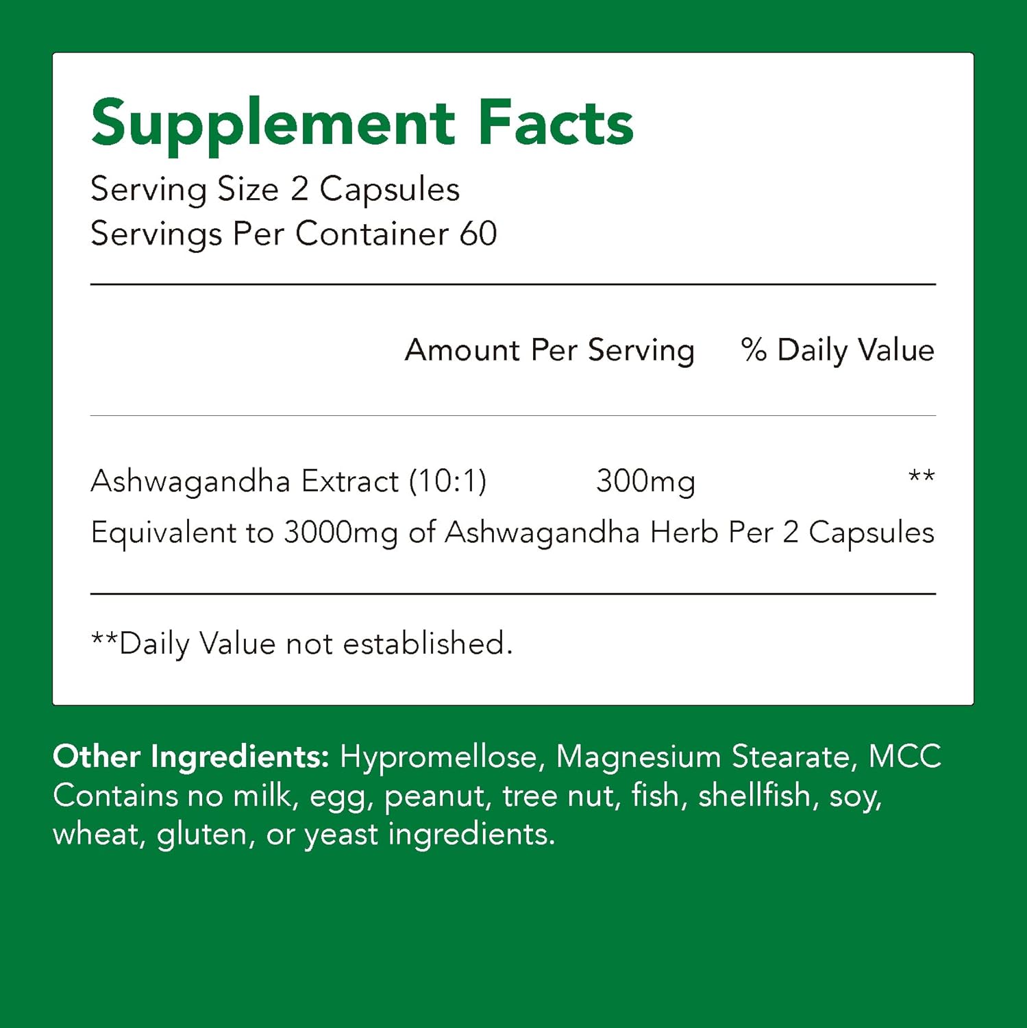 Organic Ashwagandha Supplements 150mg Extract = 1500mg Herb | Stress Relief, Immune Health, Energy | Non-GMO Gluten Free | 1 Bottle - 120 Capsules - 2 Month Supply