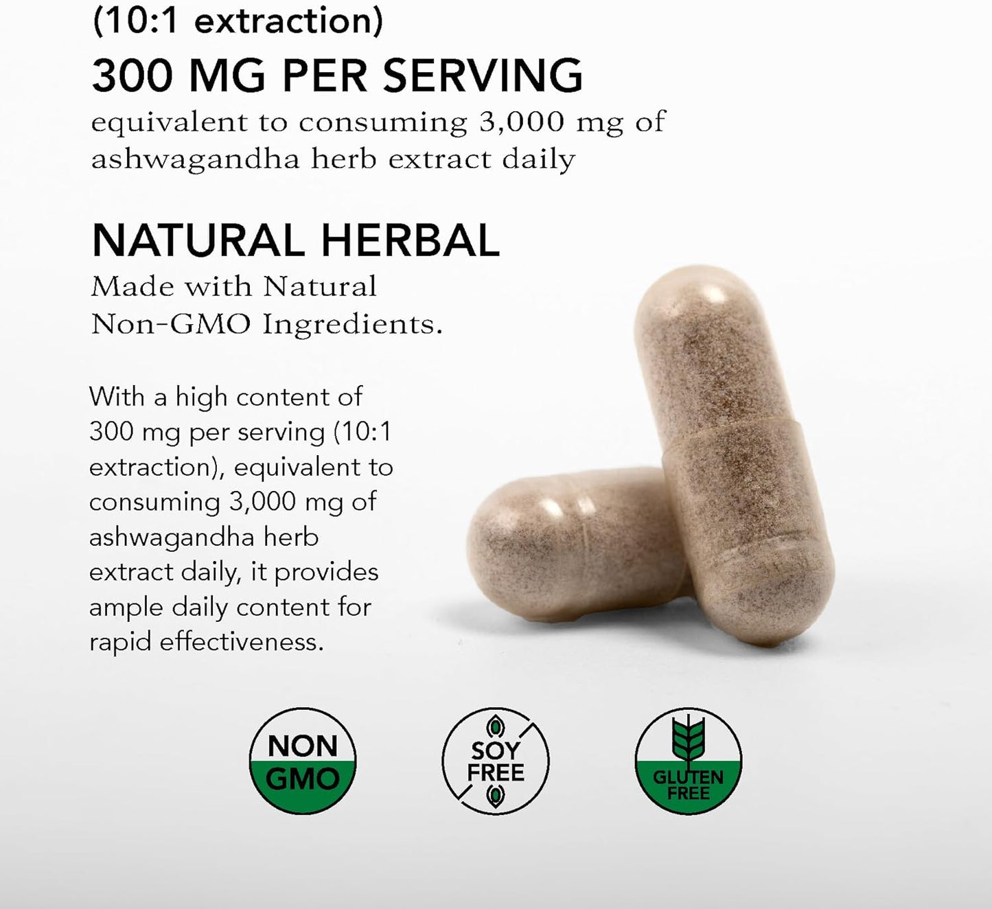 Organic Ashwagandha Supplements 150mg Extract = 1500mg Herb | Stress Relief, Immune Health, Energy | Non-GMO Gluten Free | 1 Bottle - 120 Capsules - 2 Month Supply