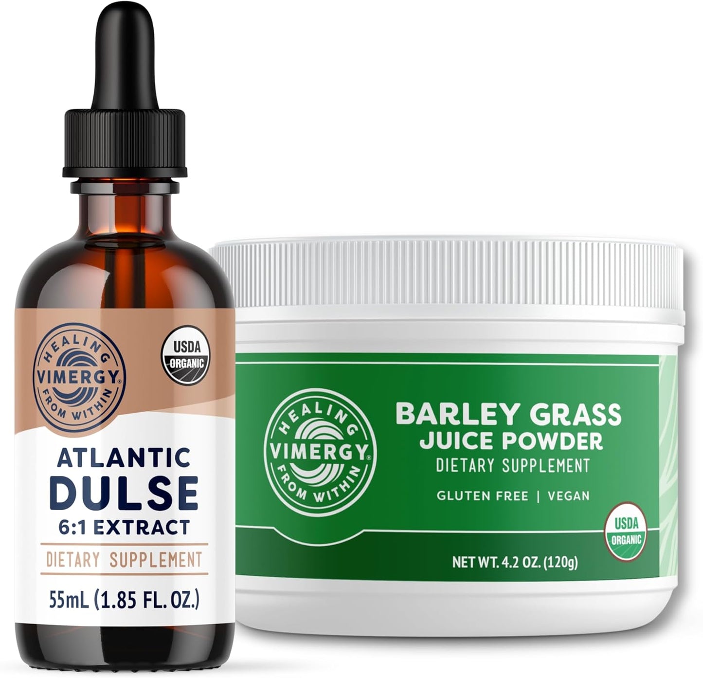 Organic Atlantic Dulse and Barley Grass Juice Powder Bundle - 85 Servings