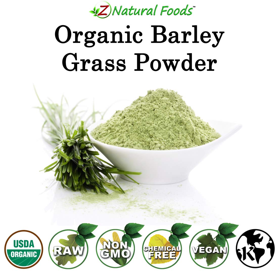 Organic Barley Grass Powder - Antioxidant-Rich Superfood for Energy Boost, Vegan, Gluten Free, Non-GMO - 5 lbs