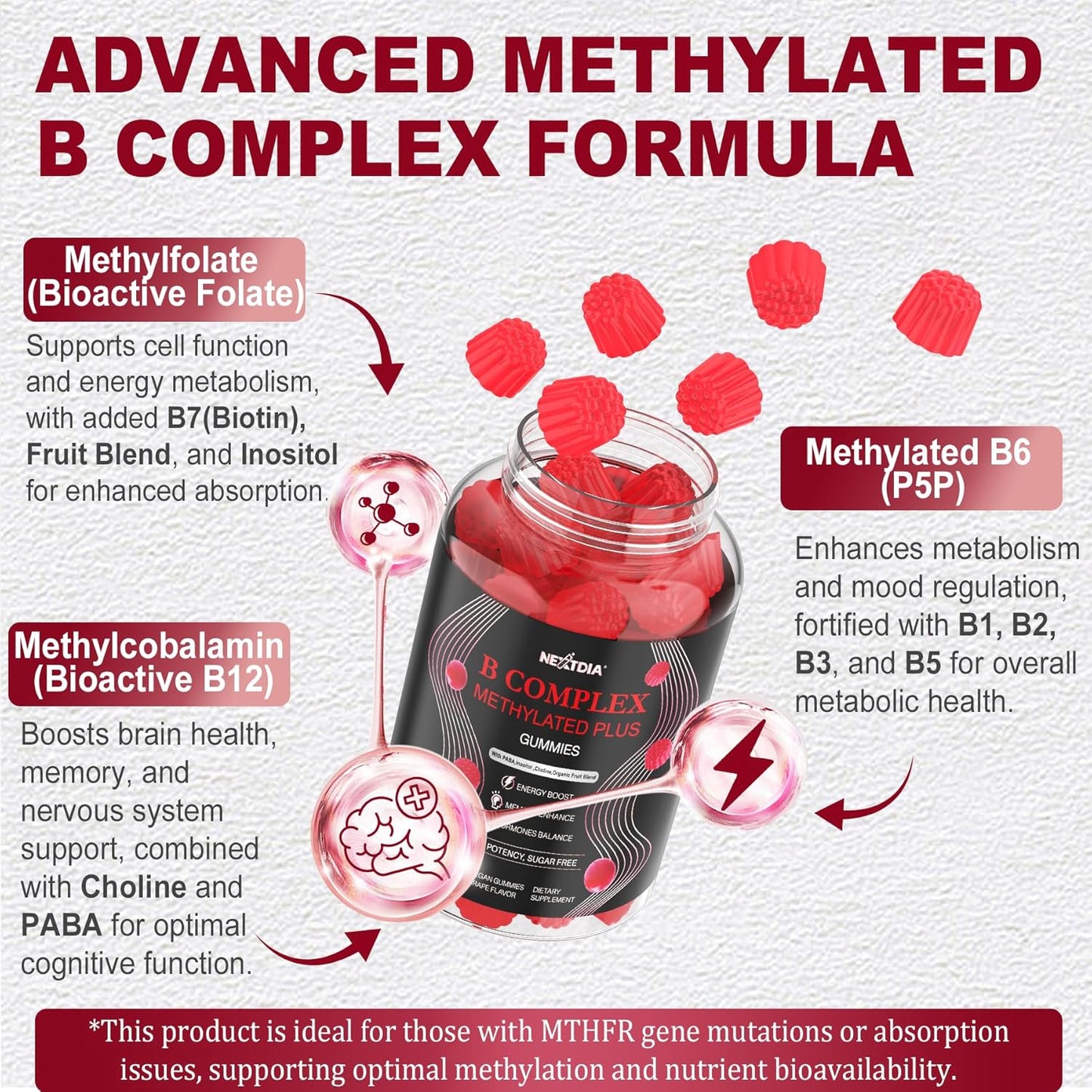 Organic Bee Pollen and Vegan B Complex Gummies for Women's Breast Growth