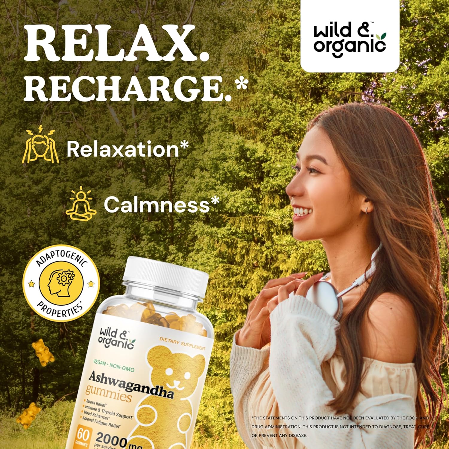 Organic Beet Root and Ashwagandha Gummies: Wildcrafted and Natural Formula