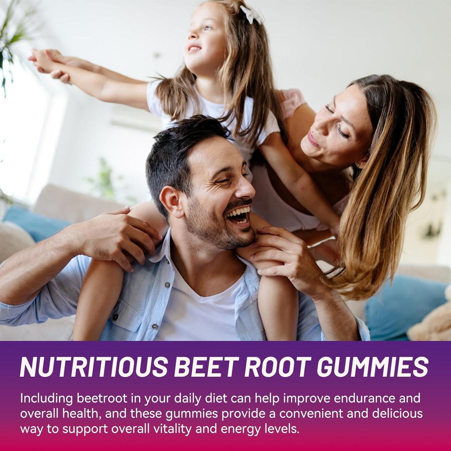Organic Beet Root Gummies with Grape Seed Extract - 120 Count, Vegan & Non-GMO Beet Root Soft Chews with Powder