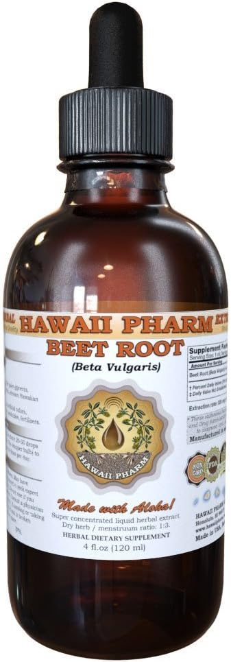 Organic Beet Root Liquid Extract Tincture Supplement HawaiiPharm 2 oz