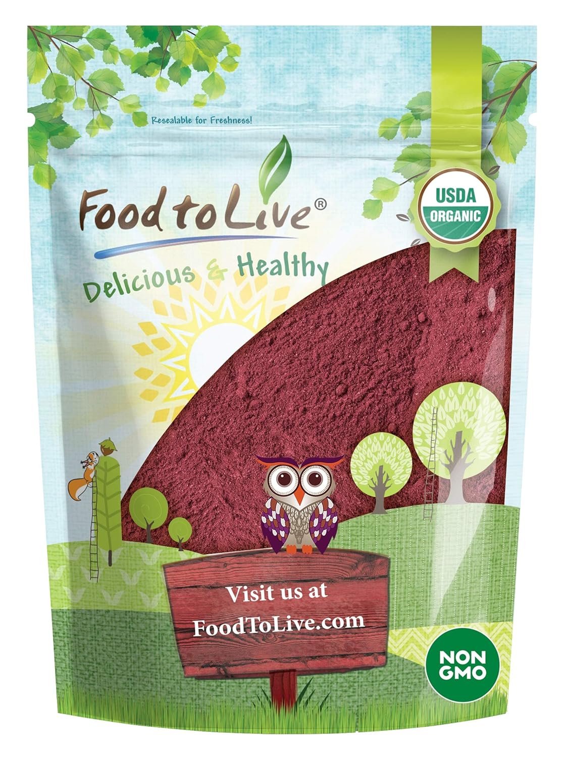 Organic Beet Root Powder - 1 lb | Non-GMO, Raw, Kosher, Vegan Superfood | Rich in Iron & Fiber | Ideal for Juices & Smoothies