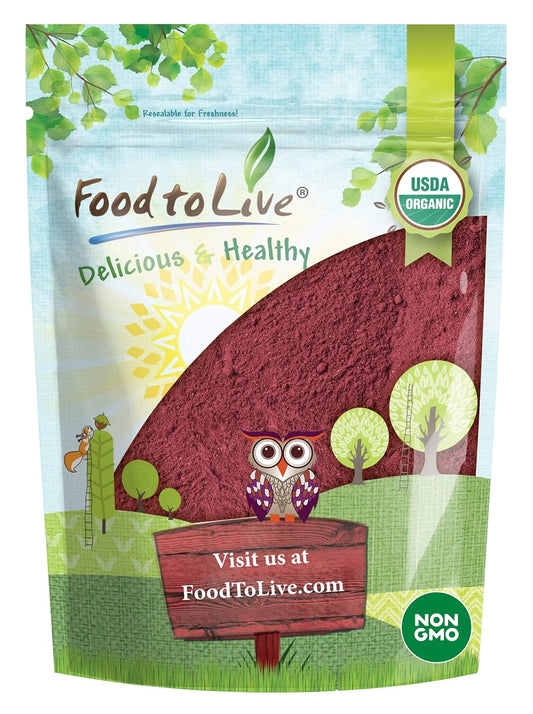 Organic Beet Root Powder - 1 lb | Non-GMO, Raw, Kosher, Vegan Superfood | Rich in Iron & Fiber | Ideal for Juices & Smoothies