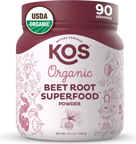 Organic Beet Root Powder - USDA Certified, Non-GMO, Gluten & Soy Free - 90 Servings