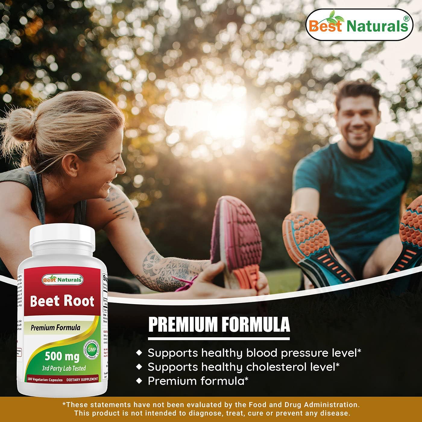 Organic Beet Root Powder Capsules - 500mg, 180 Count - Top Quality Natural Supplement for Health and Wellness