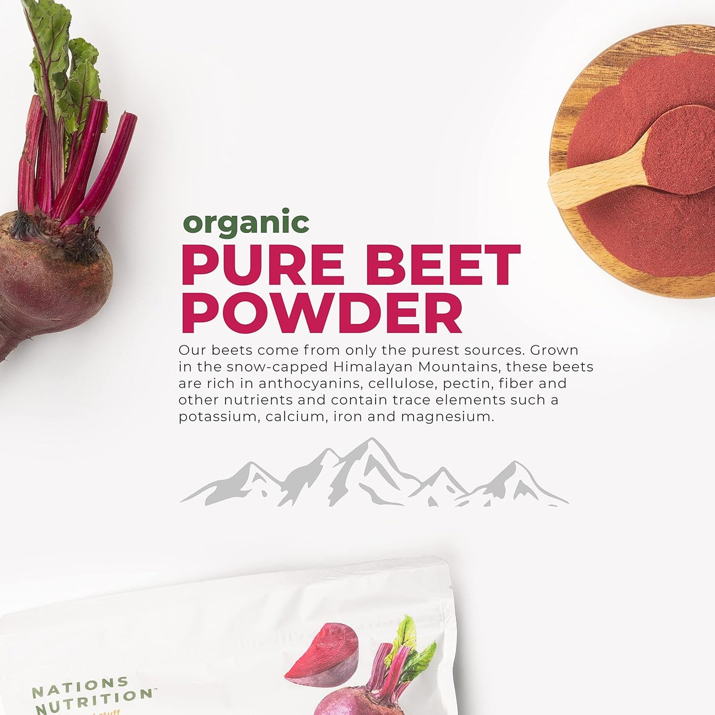 Organic Beet Root Powder for Heart Health and Energy Boost - Nitric Oxide Superfood for Circulation Support - 30+ Servings (1 LB)