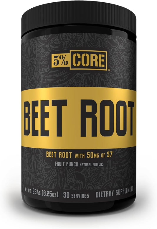 Organic Beet Root Powder for Pre Workout | Nitric Oxide Booster | 6000mg Extract | Vegan & Keto | 30 Servings (Fruit Punch)